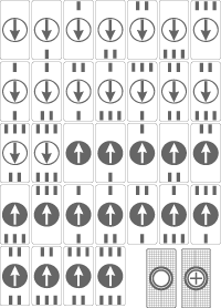 Das dritte Spielsatz des Dominos verwenden, der für das Spielbrett 8x8 tauglich ist.
