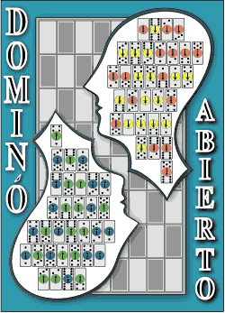 la ilustración del juego del dominó en la tablero de ajedrez